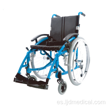 Modelo básico silla de ruedas manual de acero aluminio económico